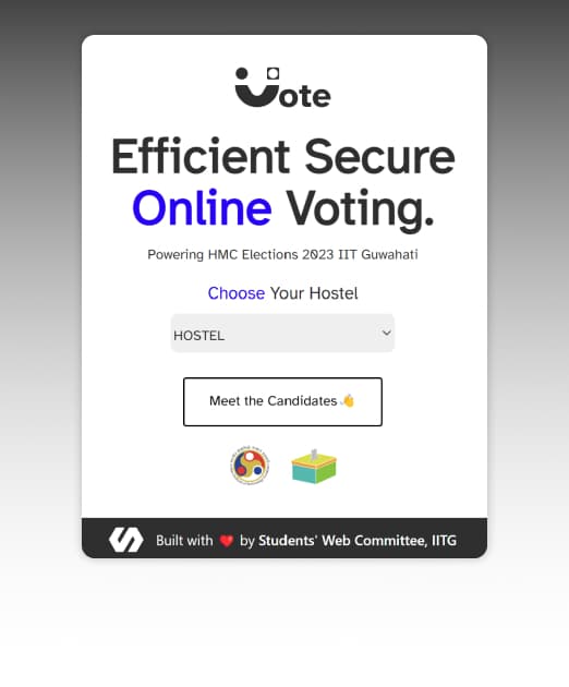 HMC Election Portal screenshot